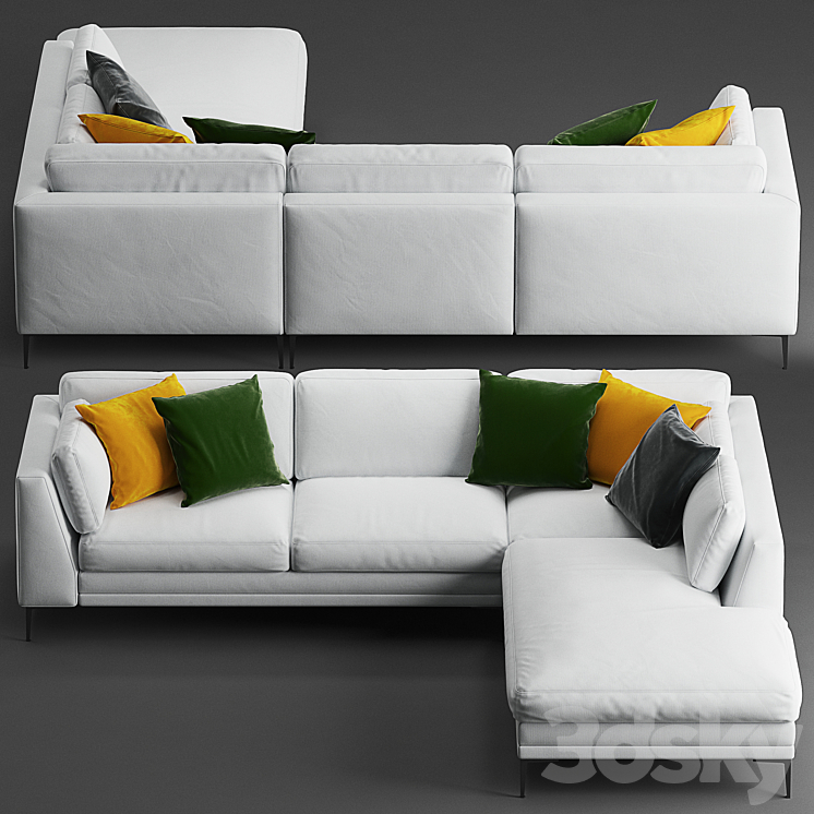 Furninova Avignon sofa 3DS Max - thumbnail 2