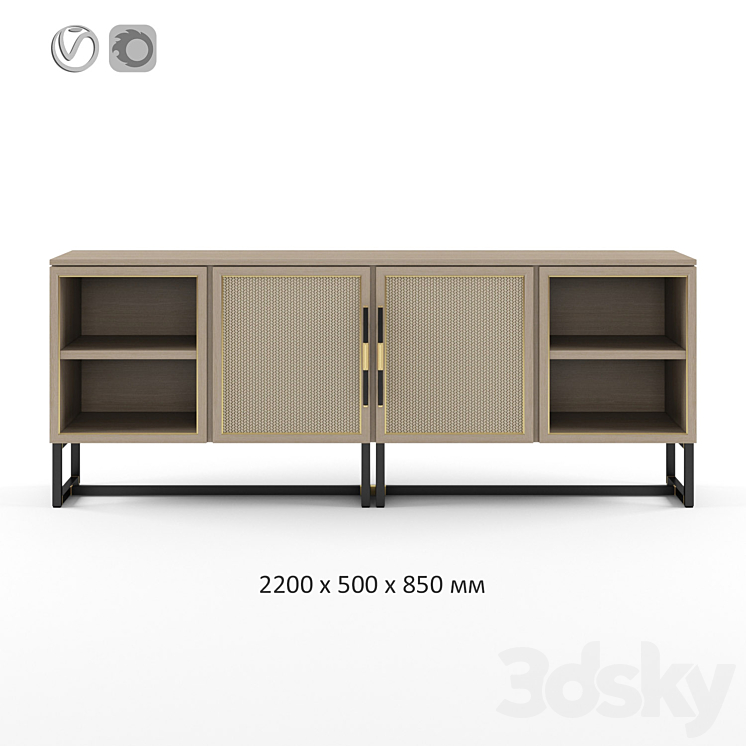 Frato Mykonos Sideboard 3DS Max - thumbnail 1