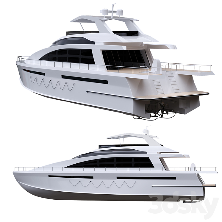 Yacht 3D Model