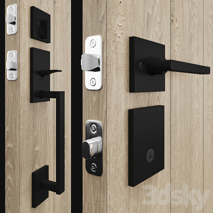Black handle pack 3D Model