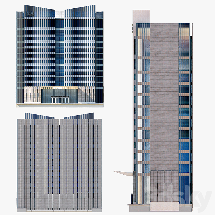 Modern Residential Building 25 3D Model