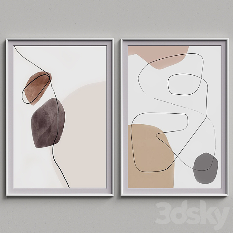 Nice Picture Frames Set 64 3DS Max - thumbnail 1
