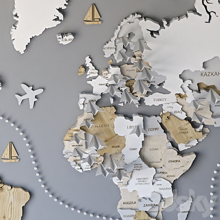 3d world map 3D Model