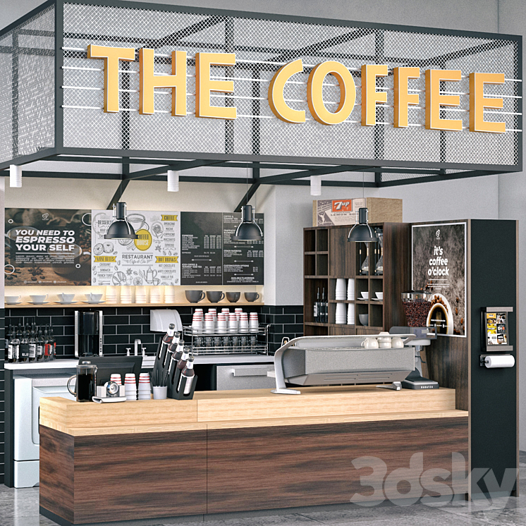 JC Coffee Shop 6 3D Model