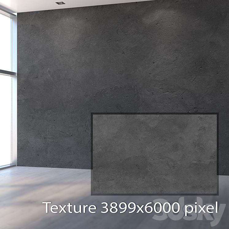 Black concrete 956 3D Model