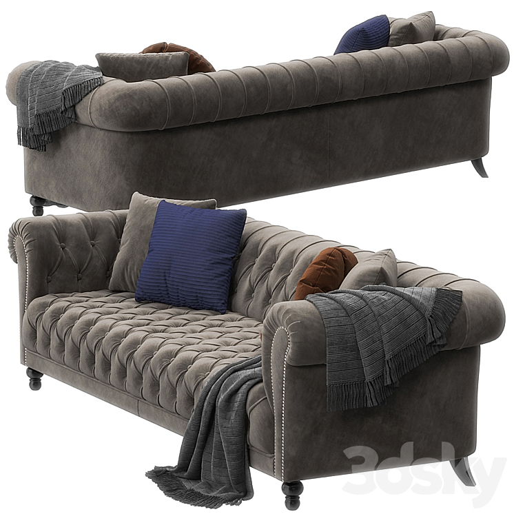 Triumph sofa by Asnaghi 3DS Max - thumbnail 1