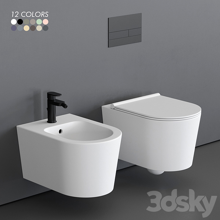 Alice Ceramica Form Wall-Hung WC 3DS Max - thumbnail 1