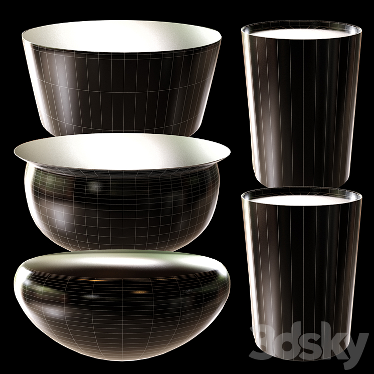 Hammered coffe table 3DS Max - thumbnail 2
