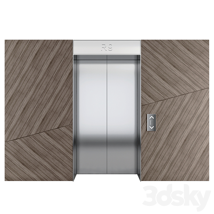 Wall panel Elevator 4 3DS Max - thumbnail 1