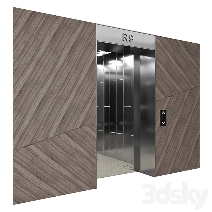 Wall panel Elevator 4 3DS Max - thumbnail 2