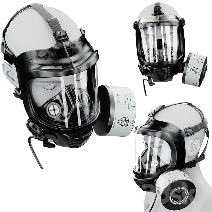 MIRA Safety Gas Mask 3D Model Free