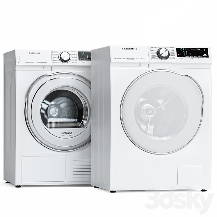 Samsung washer and dryer 3DS Max - thumbnail 2