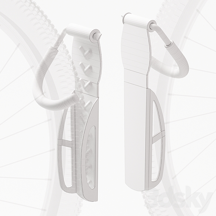 Wall holder (bracket) for the KoNO bicycle 3DS Max - thumbnail 2