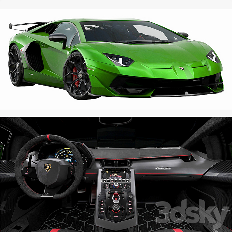 Lamborghini Aventador SVJ 3DS Max - thumbnail 1