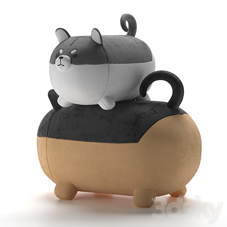 Soft toy dog 3DS Max - thumbnail 2
