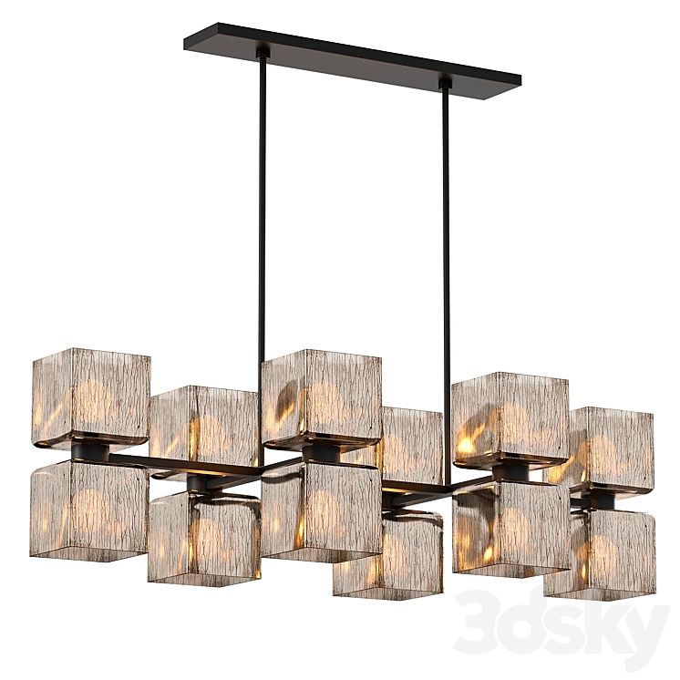Crate & Barrel Ava Linear Chandelier 3DS Max Model - thumbnail 1