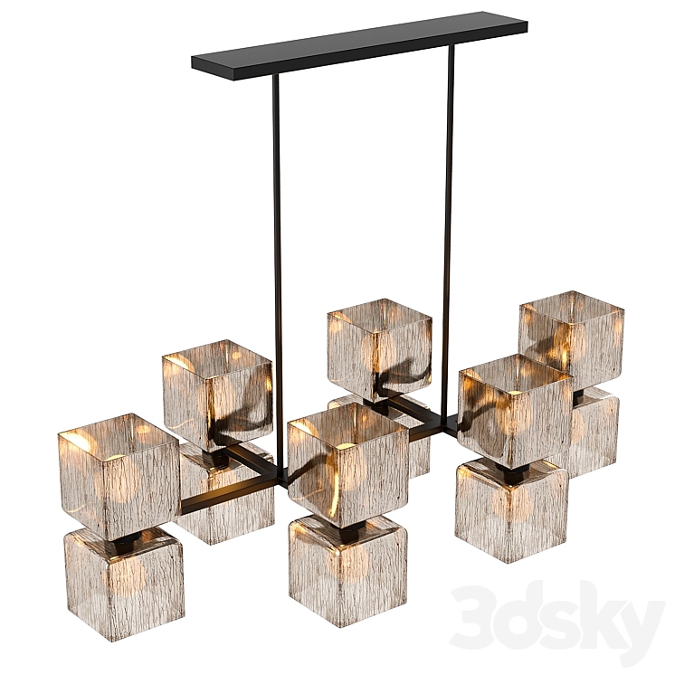 Crate & Barrel Ava Linear Chandelier 3DS Max Model - thumbnail 2