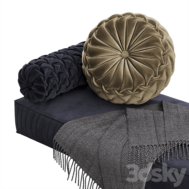 Seat pillow set 9 3D Model