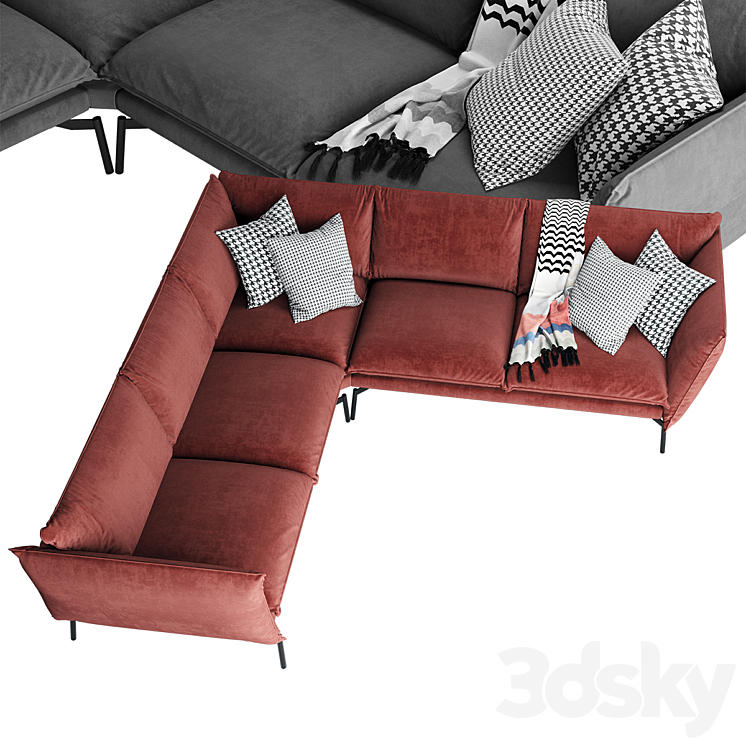 Hugo S Corner Sofa 3D Model