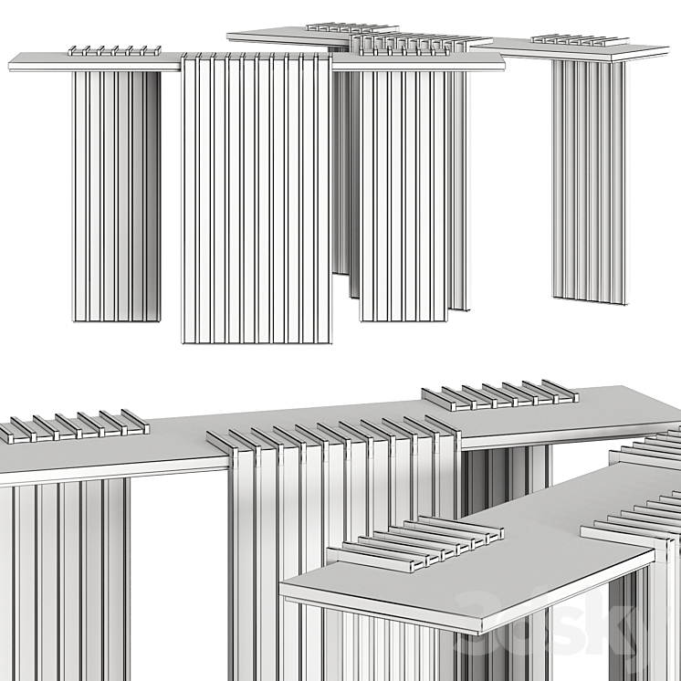 Luxxu Vertigo Console Table 3D Model