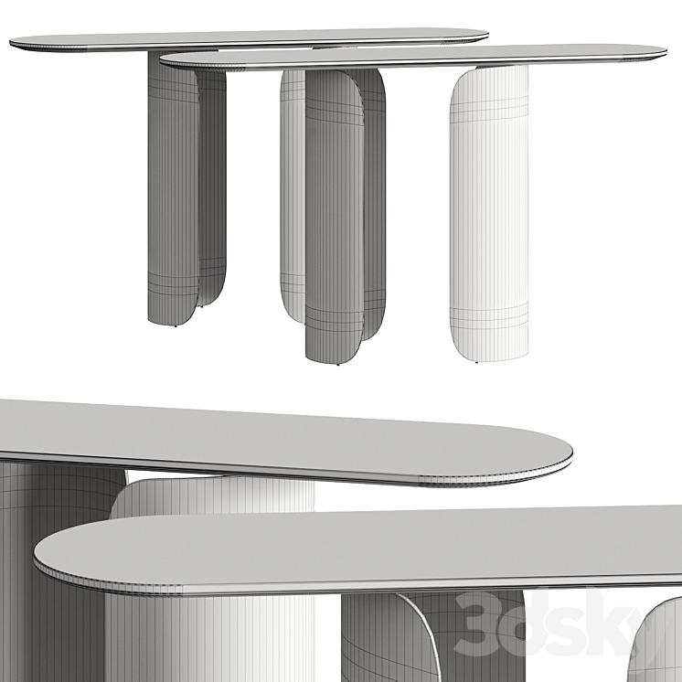Opera Contemporary Gabriel Console Table 3DS Max - thumbnail 2