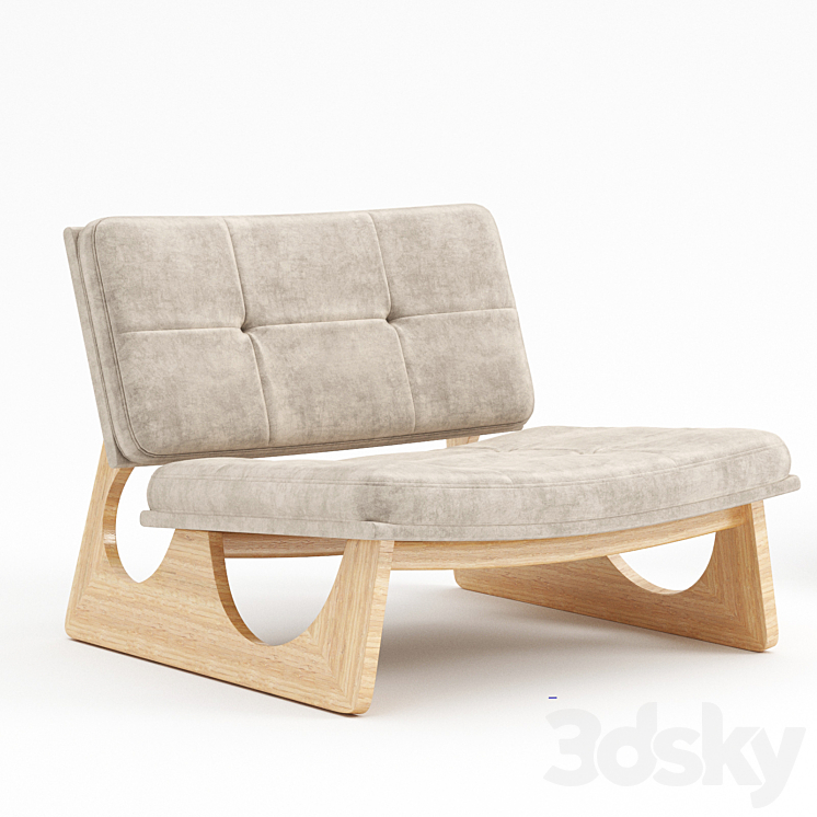 Autoban Sledge Lounge Chair 3DS Max - thumbnail 2