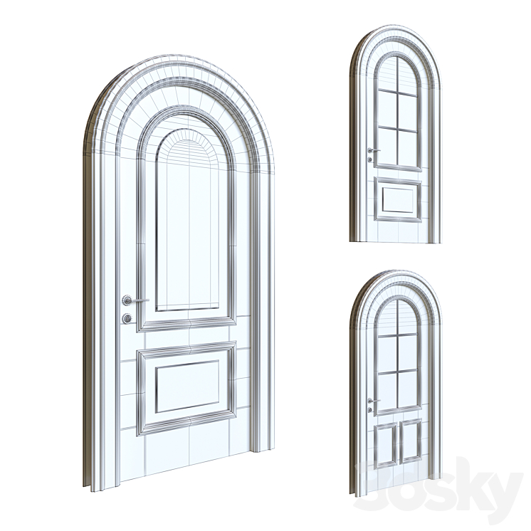 Arched doors 3D Model