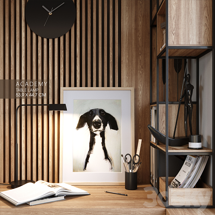 Workplace by the window 3D Model