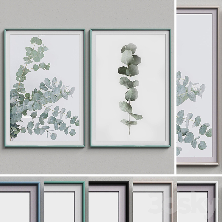Nice Picture Frames Set 71 3D Model