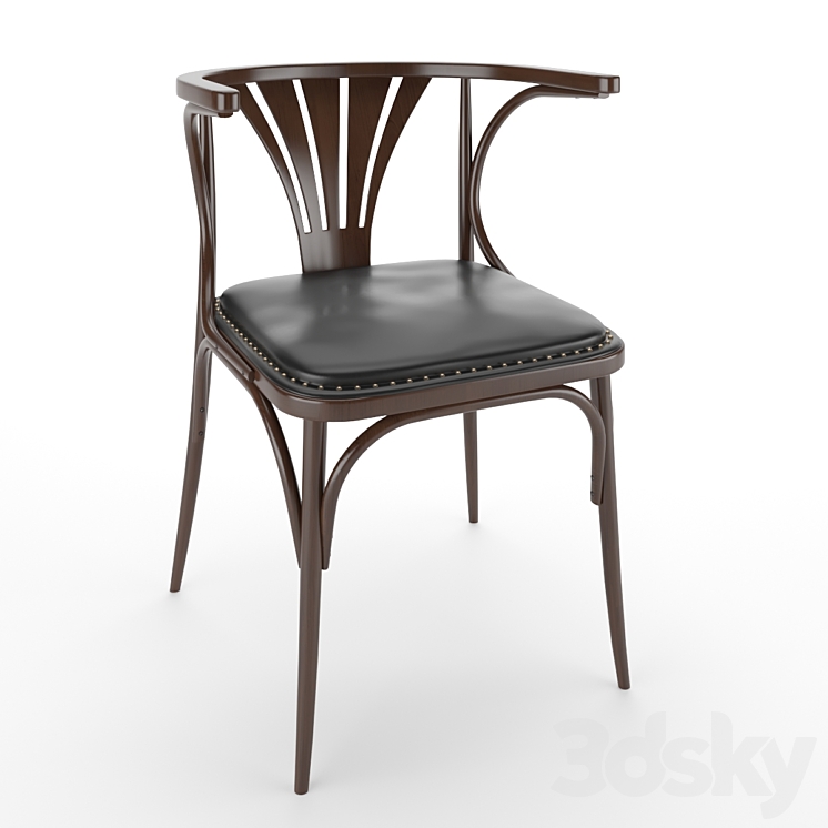 Classic wooden chair 3DS Max - thumbnail 1