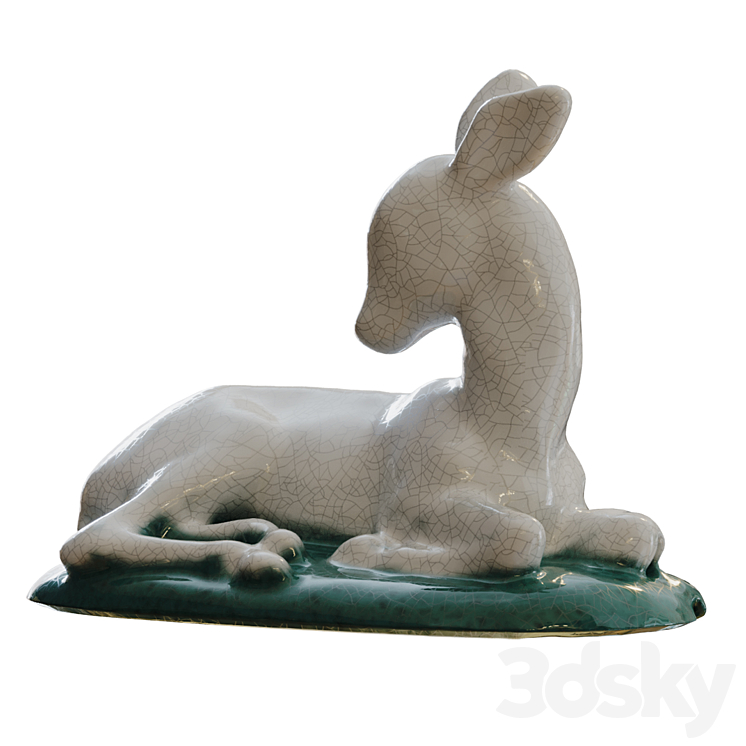Sculpture of  roe deer 3D Model
