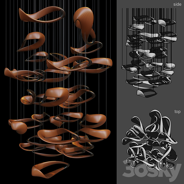 Chandelier Light Vargov 3D Model