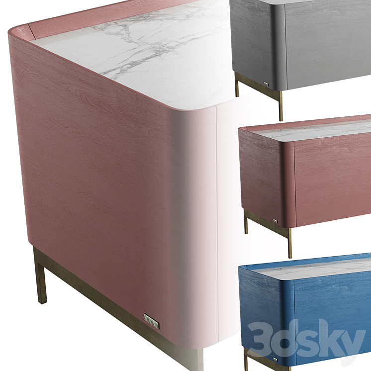 Iris chest of drawers 3DS Max - thumbnail 2