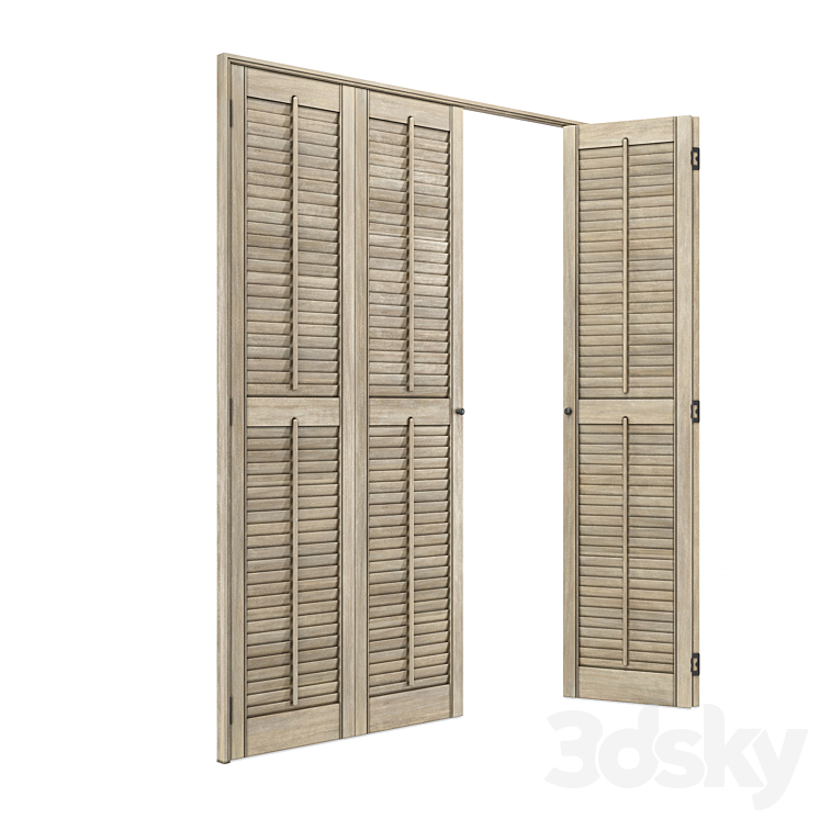 Shutters & Wardrobe Doors Set 3D Model