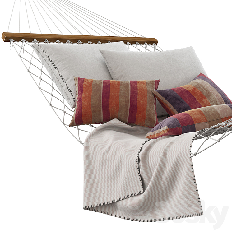 Knitted hammock 3D Model