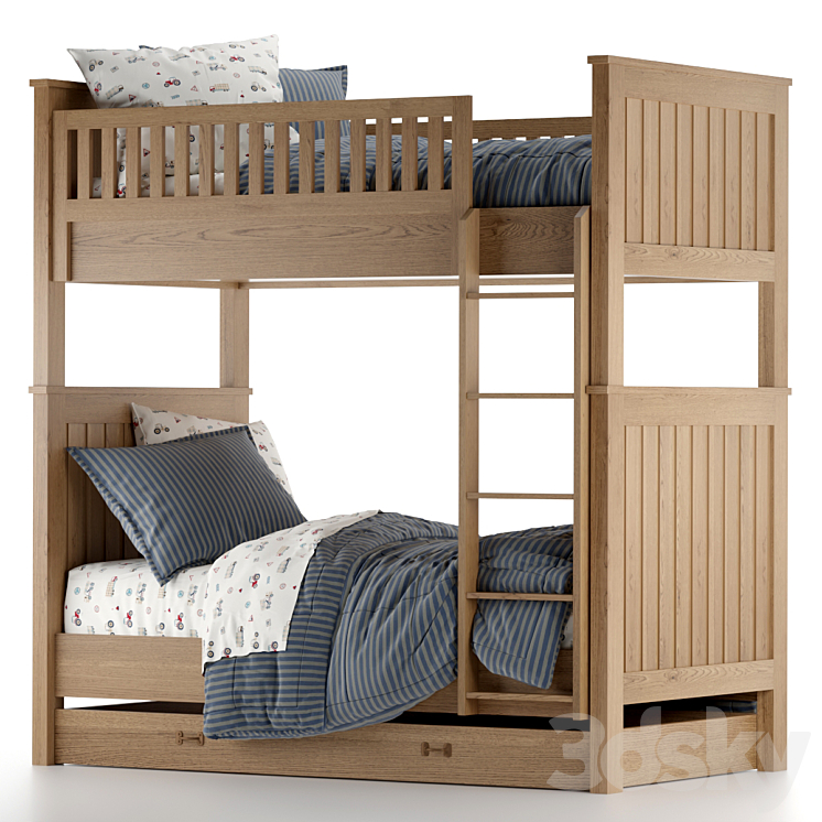 RH Baby & Child Kenwood bunk bed 3DS Max - thumbnail 1