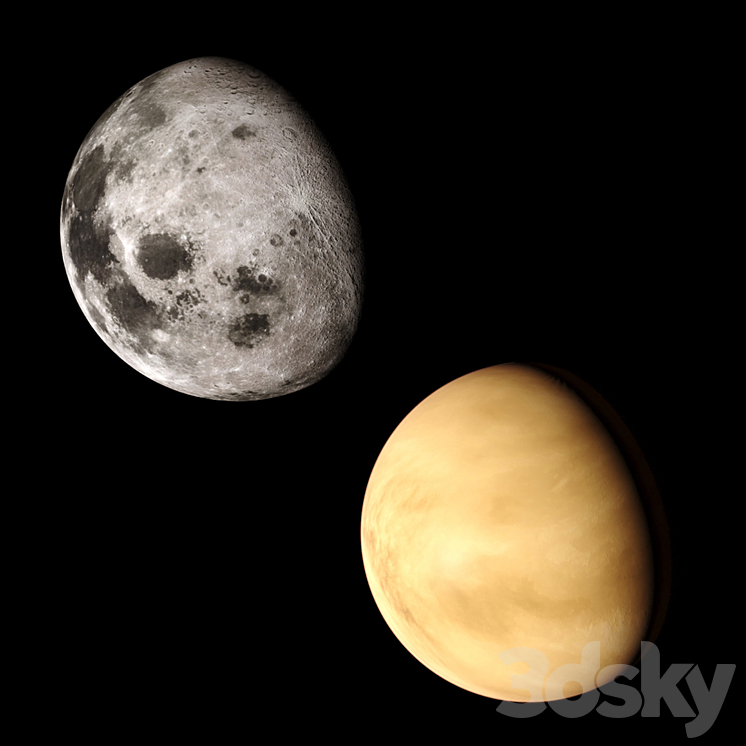 Model of the solar system. 3D Model