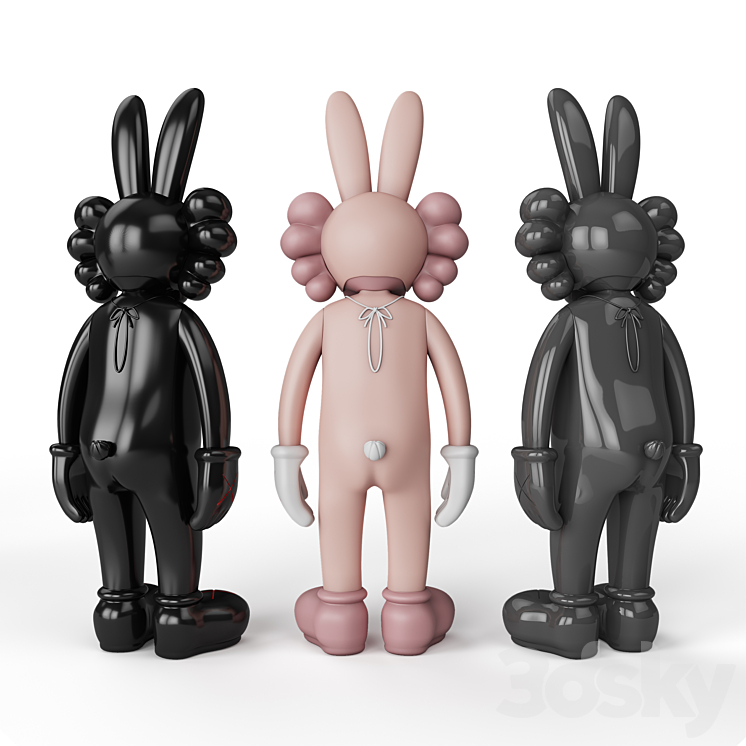 Rabbit KAWS BFF 3D Model