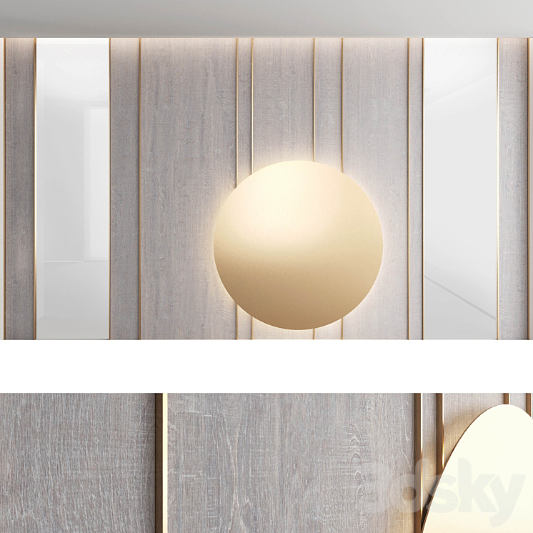 Decorative wall panel_set 24 3D Model