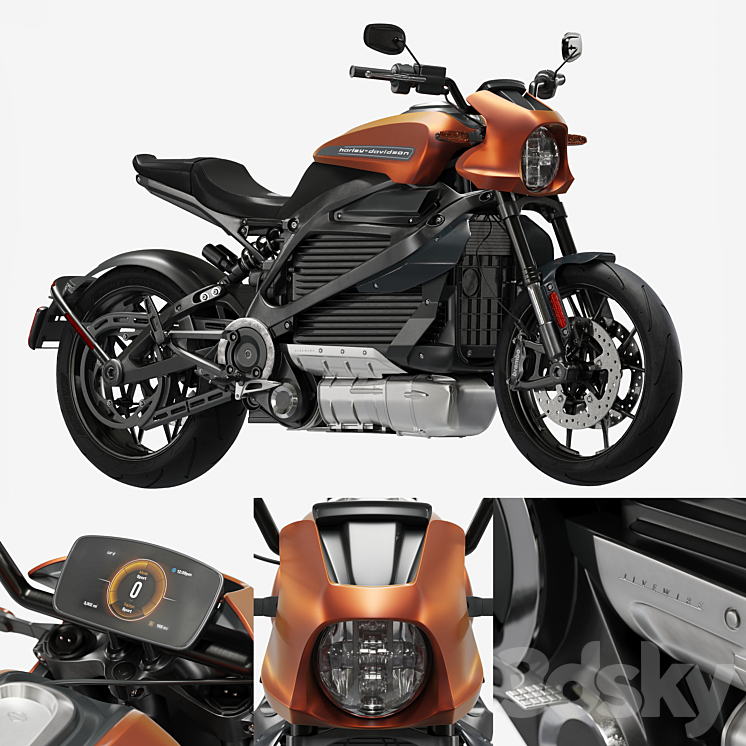 Harley davidson livewire 3DS Max - thumbnail 1