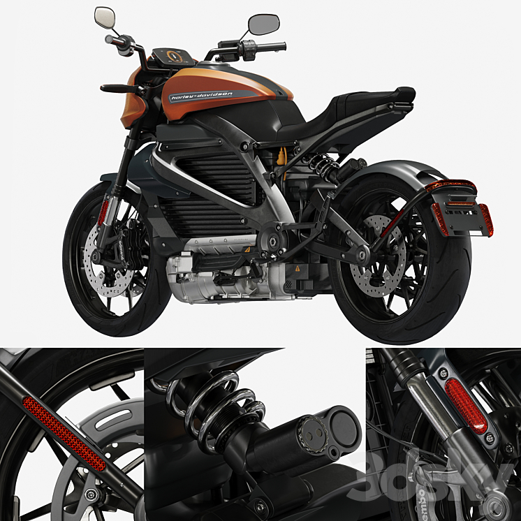 Harley davidson livewire 3DS Max - thumbnail 2