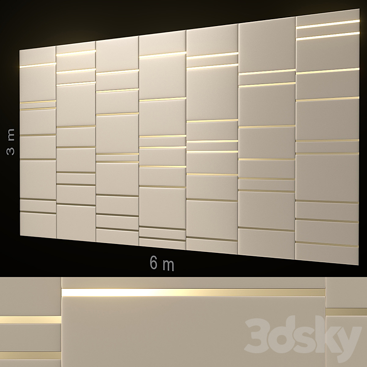 Soft wall panels 264 3DS Max - thumbnail 2