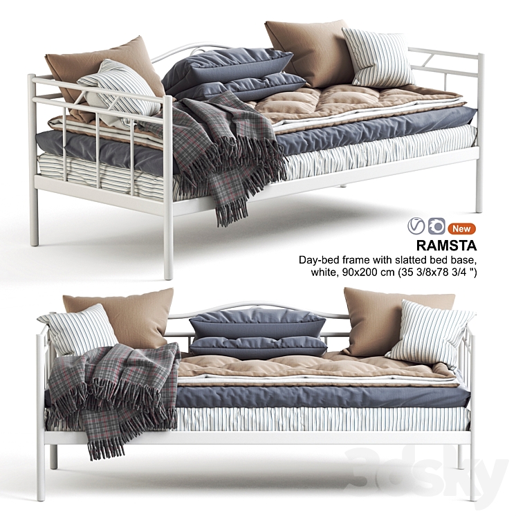 IKEA RAMSTA day-bed couch 3DS Max - thumbnail 1