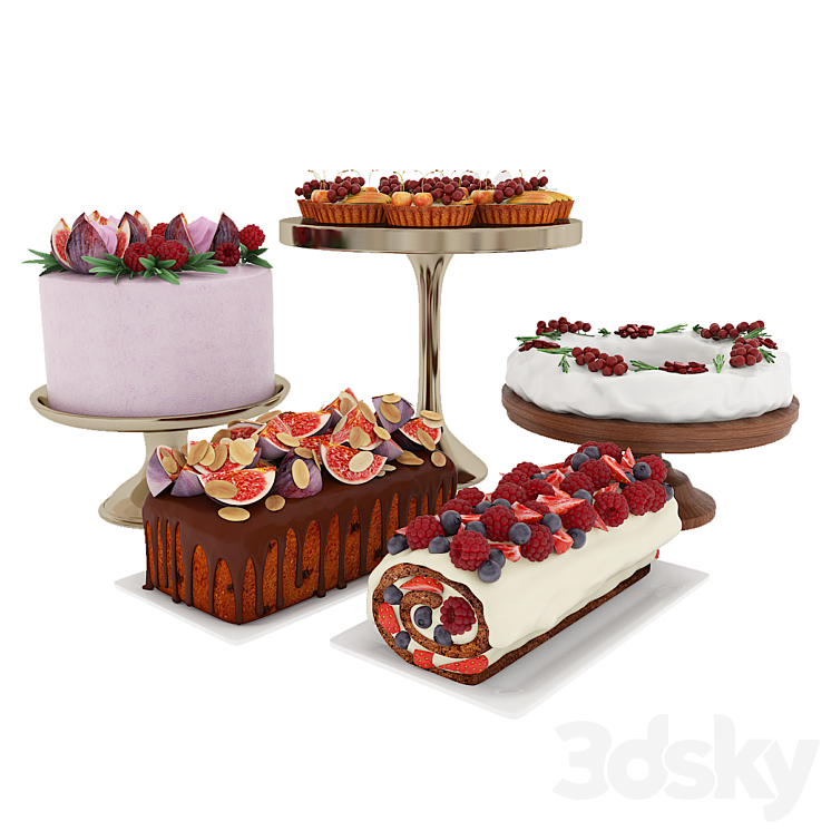 Fruit berry cake collection 3 3DS Max - thumbnail 1