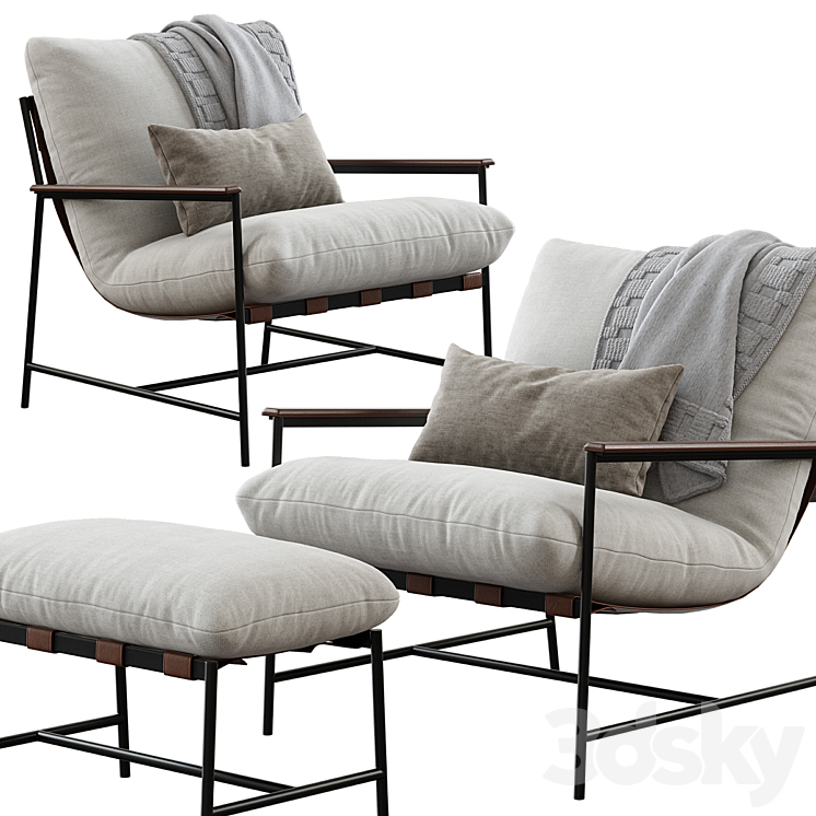 Vail lounge chair 3DS Max - thumbnail 1
