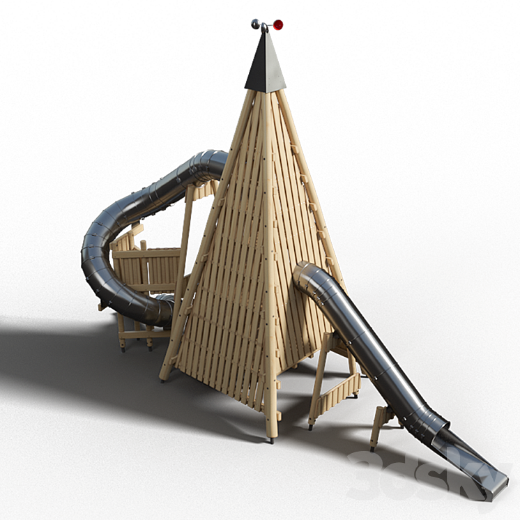 Children's game Pyramid complex 3D Model