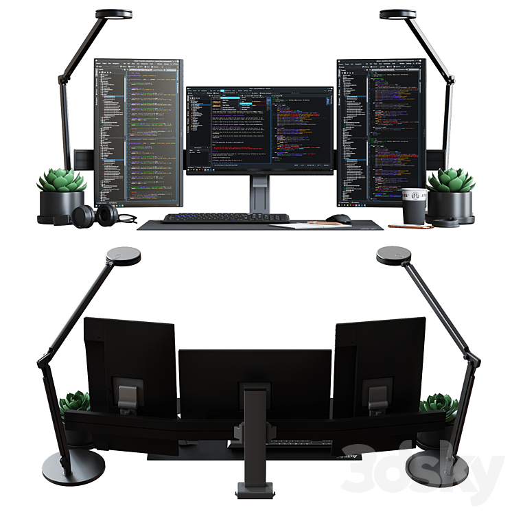 Desktop Set IT Specialist Edition 3D Model
