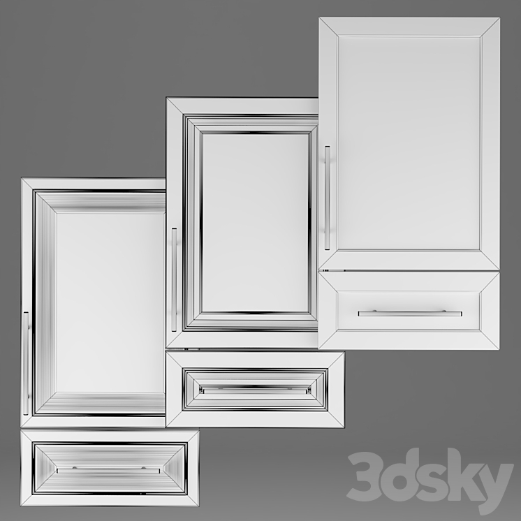 Cabinet Doors 01 3D Model