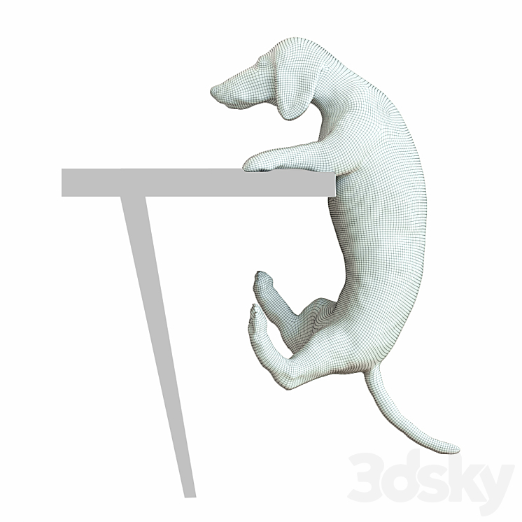 Figurine dachshund 3D Model