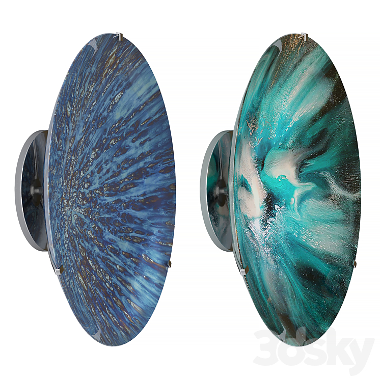 Concave mirrored glass 3D Model